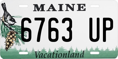 ME license plate 6763UP