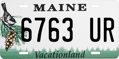 ME license plate 6763UR