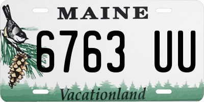 ME license plate 6763UU