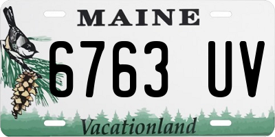 ME license plate 6763UV