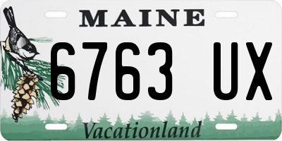 ME license plate 6763UX