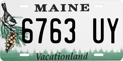 ME license plate 6763UY