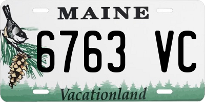 ME license plate 6763VC