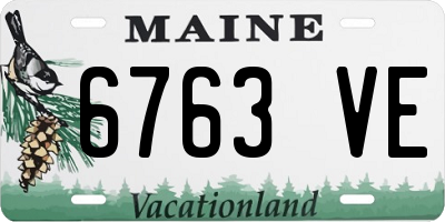ME license plate 6763VE