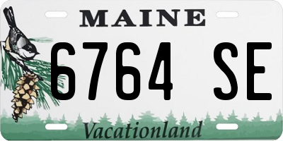 ME license plate 6764SE