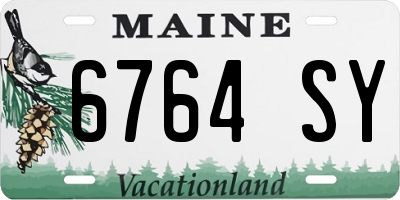 ME license plate 6764SY