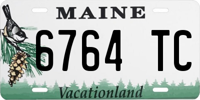 ME license plate 6764TC