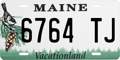 ME license plate 6764TJ