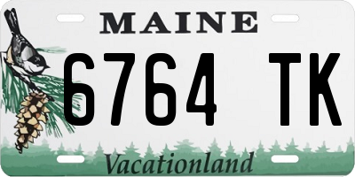 ME license plate 6764TK