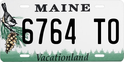 ME license plate 6764TO