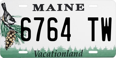 ME license plate 6764TW