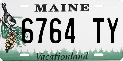 ME license plate 6764TY