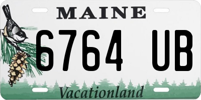 ME license plate 6764UB