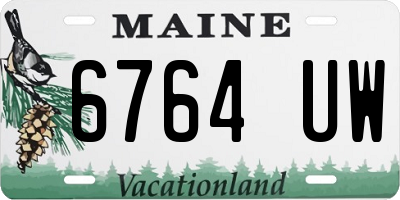 ME license plate 6764UW