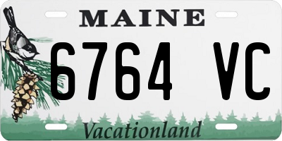 ME license plate 6764VC