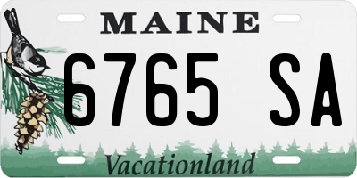 ME license plate 6765SA