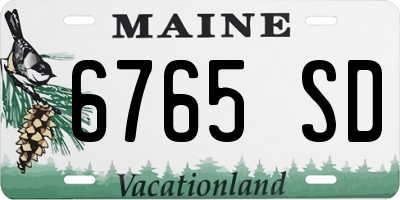 ME license plate 6765SD