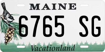 ME license plate 6765SG