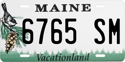 ME license plate 6765SM