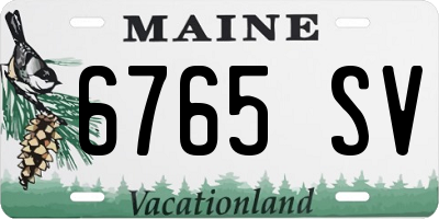 ME license plate 6765SV
