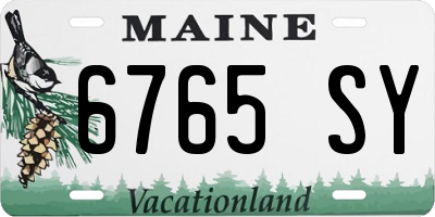 ME license plate 6765SY