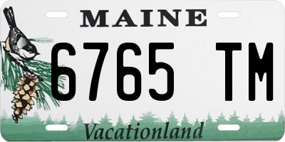 ME license plate 6765TM