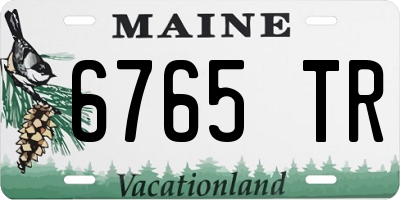 ME license plate 6765TR
