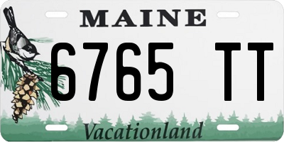 ME license plate 6765TT