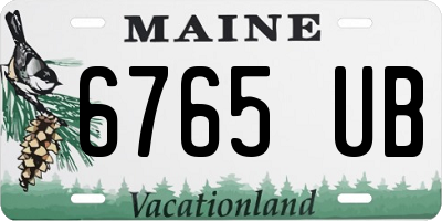 ME license plate 6765UB