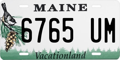 ME license plate 6765UM