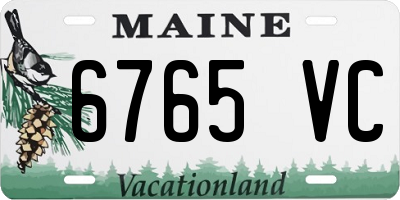 ME license plate 6765VC