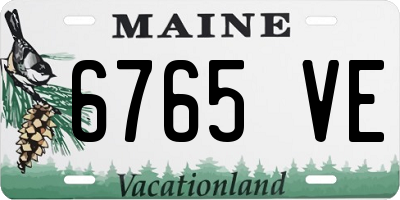 ME license plate 6765VE