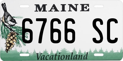 ME license plate 6766SC