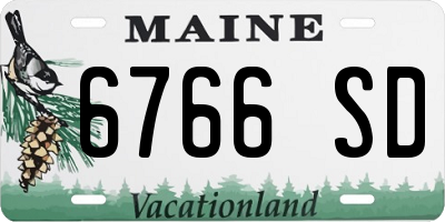 ME license plate 6766SD