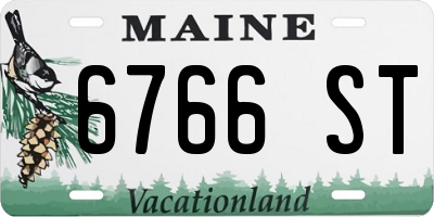 ME license plate 6766ST