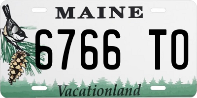 ME license plate 6766TO