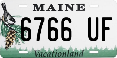 ME license plate 6766UF
