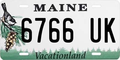 ME license plate 6766UK