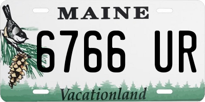 ME license plate 6766UR