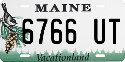 ME license plate 6766UT