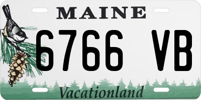 ME license plate 6766VB