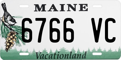 ME license plate 6766VC