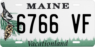 ME license plate 6766VF