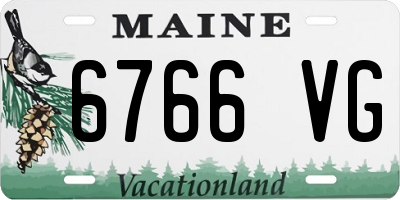 ME license plate 6766VG