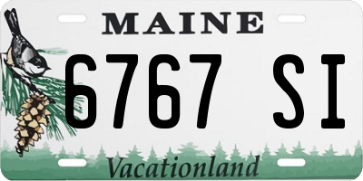 ME license plate 6767SI