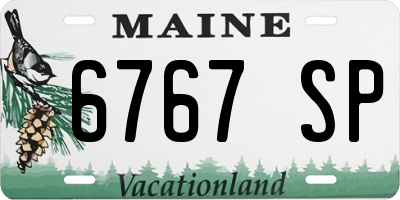 ME license plate 6767SP