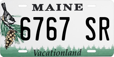 ME license plate 6767SR
