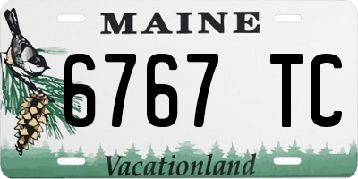 ME license plate 6767TC