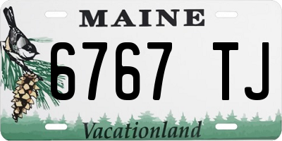 ME license plate 6767TJ