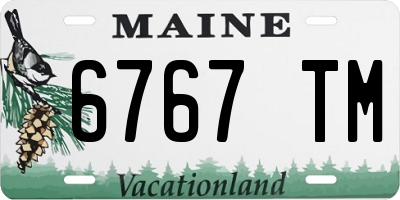 ME license plate 6767TM